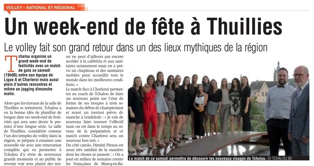 Sudpresse : Un week-end de fête à Thuillies