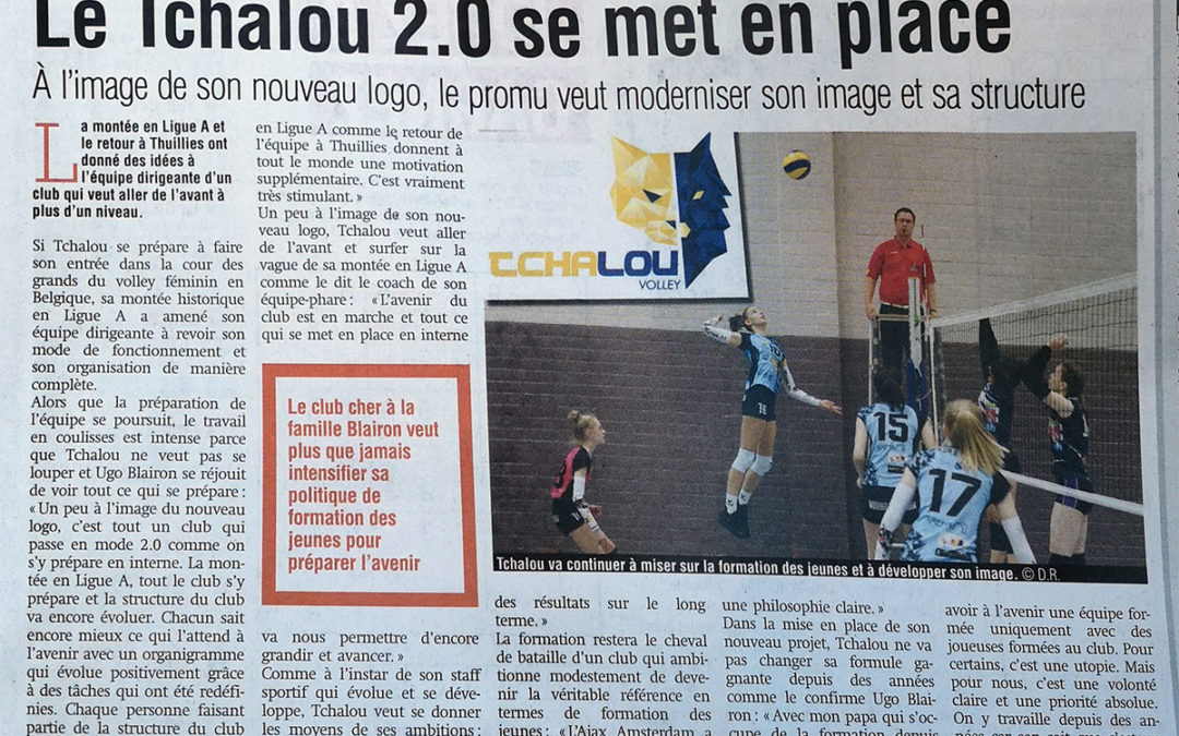 Sudpresse : Tchalou 2.0 se met en place